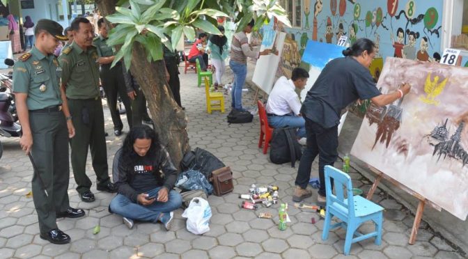 Komsos Kreatif, Kodim 0815 Gelar Lomba Melukis dan Al-Banjari