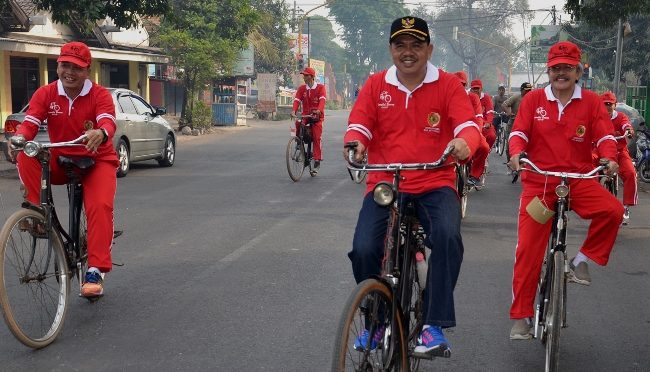 Ngonthel Bareng di Bumi Majapahit Diikuti 2000 Peserta