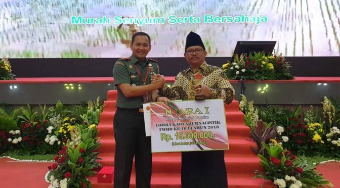 Kodim 0809 Kediri Juara Lomba Karya Jurnalistik TMMD 103