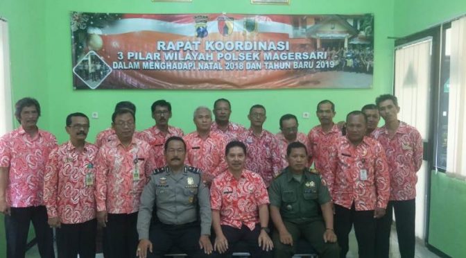 Pam Natal dan Tahun Baru di Kec Magersari Dibahas Forpimka