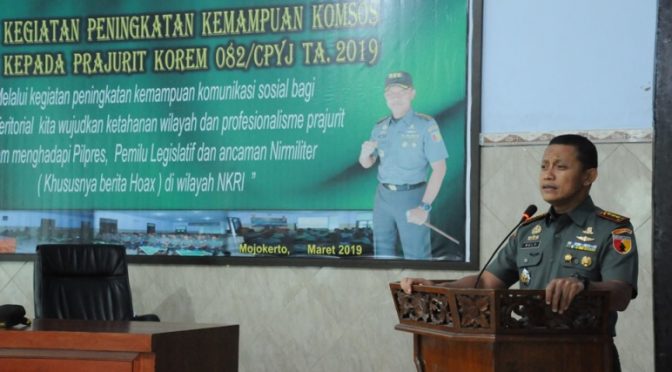 Danrem 082/CPYJ Sebut Netralitas TNI Tidak Bisa Ditawar