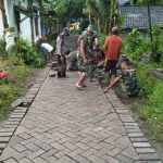 TMMD 104 Kodim 0824/Jember Bangun Jalan Paving 400 Meter