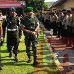 Jelang Pemilu 2019, Polres Mojokerto Kota Gelar Apel Sispamkota