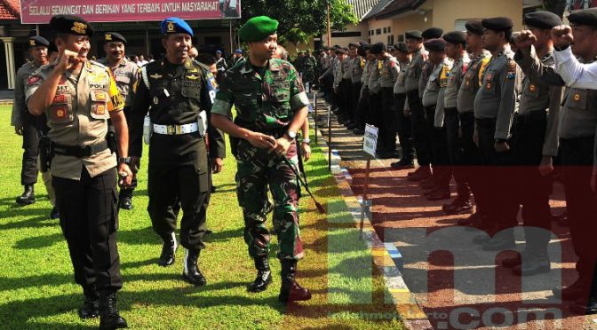 Jelang Pemilu 2019, Polres Mojokerto Kota Gelar Apel Sispamkota