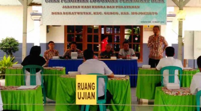 Seleksi Perangkat Desa Beratwetan Diikuti Lima Peserta