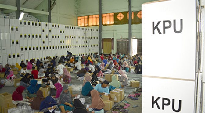 Pelipatan dan Sortir Surat Suara Pilpres 2019