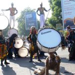 Marching Band Taruna Satlak Hiu Meriahkan Fun Run dan Kirab Bojonegoro