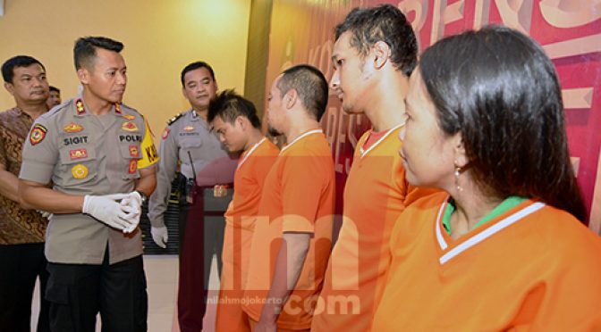 Polres Mojokerto Kota Ringkus Tujuh Pengedar Narkoba