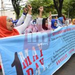Peringati Hari Buruh, Ini Aksi Buruh Metal Mojokerto