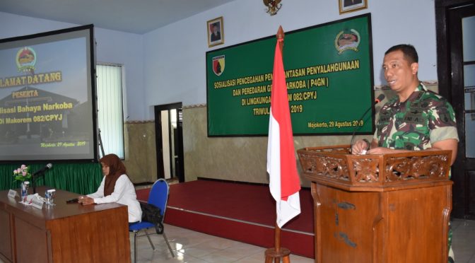 Korem 082/CPYJ, Sosialisasikan Pencegahan dan Pemberantasan Narkoba