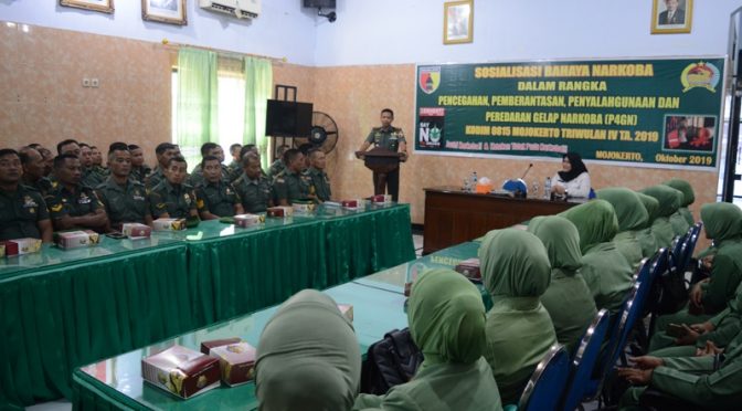 Dandim 0815 Mojokerto Berbagi Cara Tangkal Bahaya Narkoba