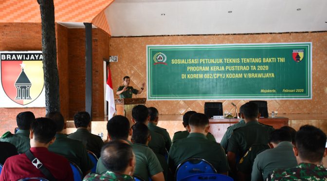Kepala Staf Korem 082/ CPYJ Sosialisasi Juknis Bhakti TNI