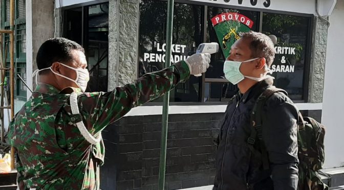 Korem 082/CPYJ Cegah Penyebaran Virus Corona
