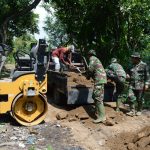 Pembangunan Jalan Usaha Tani TMMD 107 Kodim 0815 Mojokoerto