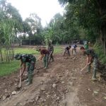 Jalan Usaha Tani yang Dibangun TMMD 107 Kodim 0815 Mojokerto