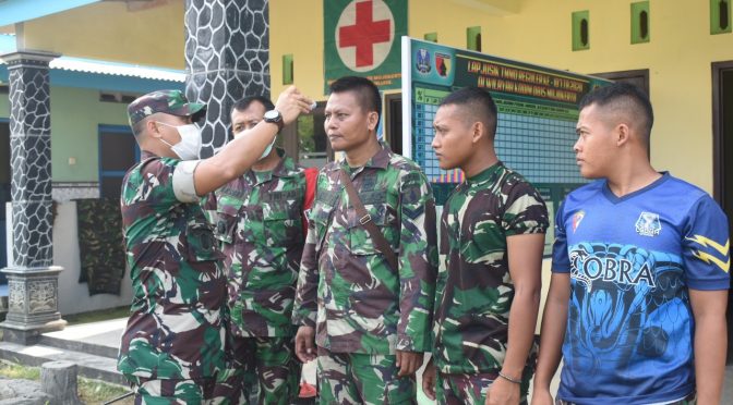 Satgas TMMD 107 Kodim 0815 Mojokerto Jalani Rikkes Antisipasi Covid-19