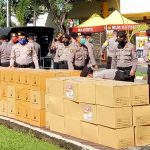 Polres Mojokerto Bagikan 1.020 Paket Sembako