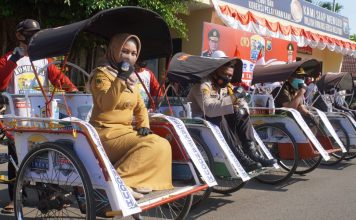 Wali Kota Ning Ita Bersama Forkopimda Resmikan Becak Standart Aman Covid-19