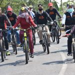 Danrem 082/CPYJ Bersama Forkopimda Mojokerto Raya Gowes Bareng Gubernur Jatim