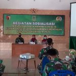 Prajurit dan PNS Korem 082/CPYJ Menerima Sosialisasi Pemutusan Mata Rantai Penularan Covid-19