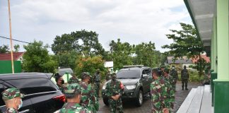 Danrem 082/ CPYJ Tinjau Pos Ramil Temayang dan Kedewan Kodim 0813/Bojonegoro