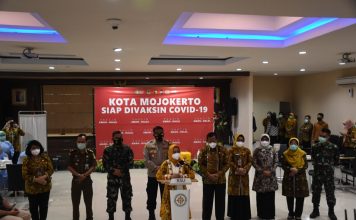 Kasiter 082/CPYJ Ikut Pencanangan Vaksinasi Covid-19 di Kota Mojokerto