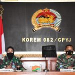 Pasiren Korem 082/CPYJ Ikut Rakernis Perencanaan dan Anggaran TNI AD Secara Virtual