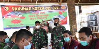 Korem 082/CPYJ Menggelar Vaksinasi Covid 19