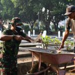 Karya Bakti di Makam Pahlawan Jelang HUT ke 73 Korem 082/CPYJ