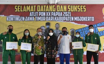 Pemkab Beri Bonus Atlet Kabupaten Mojokerto Peraih Medali PON Papua