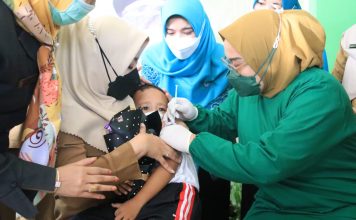 Pencanangan BIAN, Pemkab Mojokerto Laksanakan Imunisasi Campak Rubella