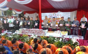 Rilis hasil operasi pekat Semeru di Mapolda Jawa Timur. Inilahmojokerto/Addy/