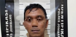 Pelaku saat diamankan polisi. IM.com/Karimatul Maslahah/