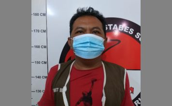 Kurir sabu asal Madiun saat diamankan Satrenarkoba Polrestabes Surabaya.