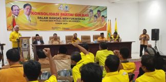 Konsolidasi dan deklarasi bersama jajaran pengurus DPD partai Golkar pada, Minggu (12/5/2024) malam.