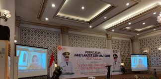 Peringatan hari lansia nasional di Kabupaten Mojokerto, Kamis (30/5/2024).