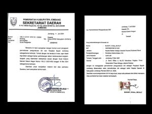 Beredar surat pengunduran diri Sugiat sebagai Pj Bupati Jombang. 