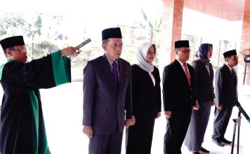 Pelantikan pejabat eselon II hasil seleksi Jabatan Pimpinan Tinggi Pratama (JPTP) di lingkup Pemerintah Kota Mojokerto, Jumat (26/7/2024).