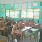 Bhabinkamtibmas Polsek Jetis Polres Mojokerto Kota mensosialisasikan bahaya perundungan kepada pelajar sekolah dasar. IM.com/Tyan/