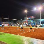 Turnamen bola voli WSI (Wisma Sooko Indah) I pelajar SMP 2024, yang diselenggarakan di lapangan Desa Sooko, Kabupaten Mojokerto, Sabtu (3/8/2024) malam. IM.com/Tyan/