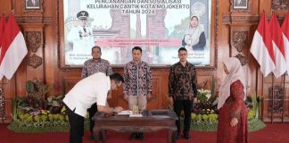 Pemkot Mojokerto mencanangkan program kelurahan cantik.