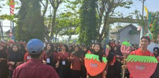 Proses pemilihan Ketua OSIS SMAN 1 Kutorejo.