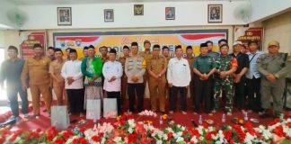 Doa bersama pilkada damai Polsek Jetis Mojokerto.