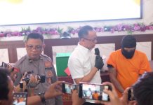 Petani yang nyambi jadi dukun palsu pengganda uang di Polresta Mojokerto, Selasa (3/9/2024). IM.com/Erix/