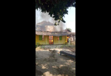 Rumah di Tempuran, Kabupaten Mojokerto, terbakar (15/9/2024).