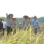 Kapolres Mojokerto AKBP Ihram Kustarto saat meninjau lahan di Desa Menanggal, Kecamatan Mojosari, Senin (4/11/2024).