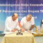 Penandatanganan Nota Kesepahaman kerja sama penyediaan gas bumi untuk Program Makan Bergizi Gratis oleh Kepala Badan Gizi Nasional Dadan Hindayana dan Direktur Utama PGN Arief Setiawan Handoko yang berlaku mulai 2 Desember 2024