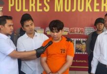 Alvi Maulana pelaku mutilasi saat memberikan keterangan./bongkah.id/Karimatul Maslahah/
