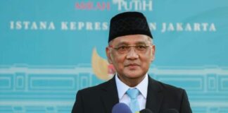 Irfan Yusuf usai dilantik sebagai Menteri Haji dan Umrah./istimewa