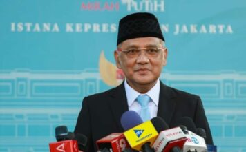 Irfan Yusuf usai dilantik sebagai Menteri Haji dan Umrah./istimewa